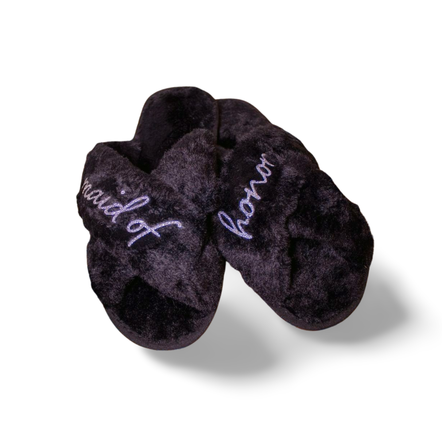 "Maid of Honor" Plush Crossband Slippers