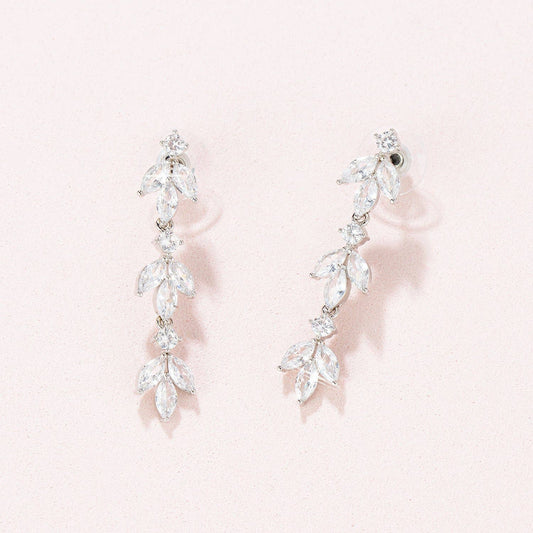 Flora CZ Drop Earrings