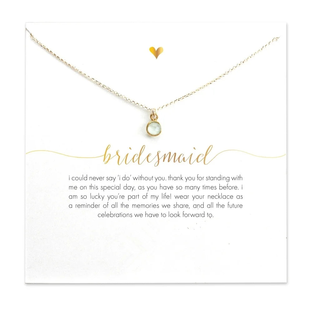 Carded Bridesmaid Necklace