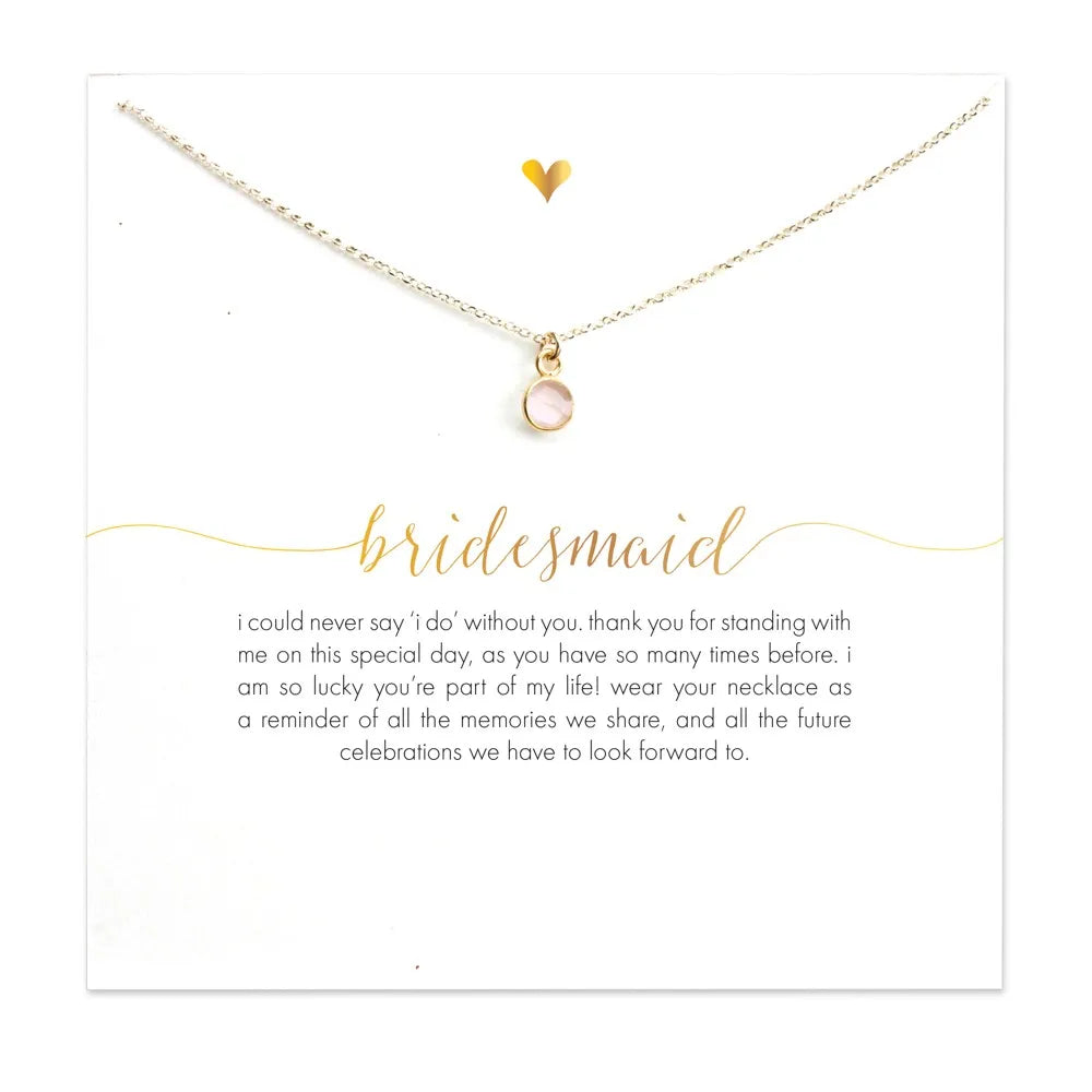 Carded Bridesmaid Necklace