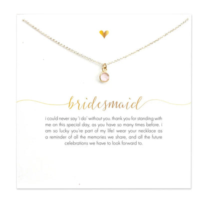 Carded Bridesmaid Necklace