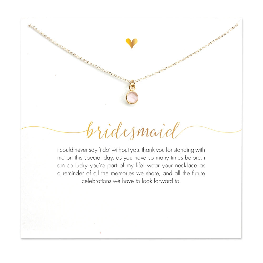 Carded Bridesmaid Necklace