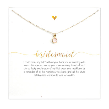 Carded Bridesmaid Necklace