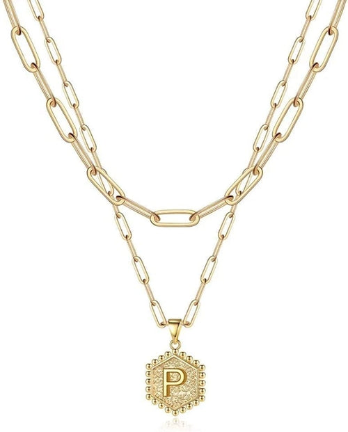 Dainty Layered Initial Necklaces