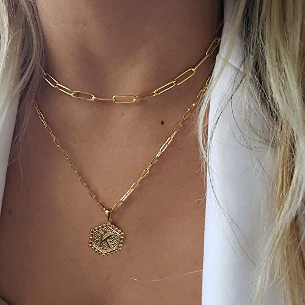 Dainty Layered Initial Necklaces