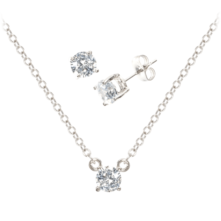 Mia Cubic Zirconia Necklace and Earring Set