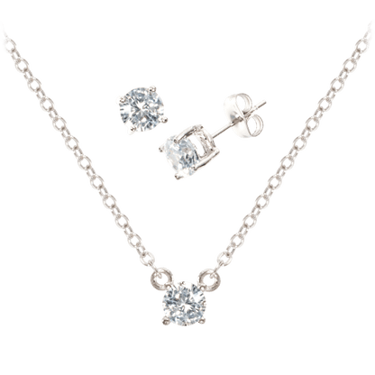 Mia Cubic Zirconia Necklace and Earring Set