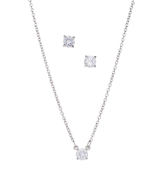 Mia Cubic Zirconia Necklace and Earring Set